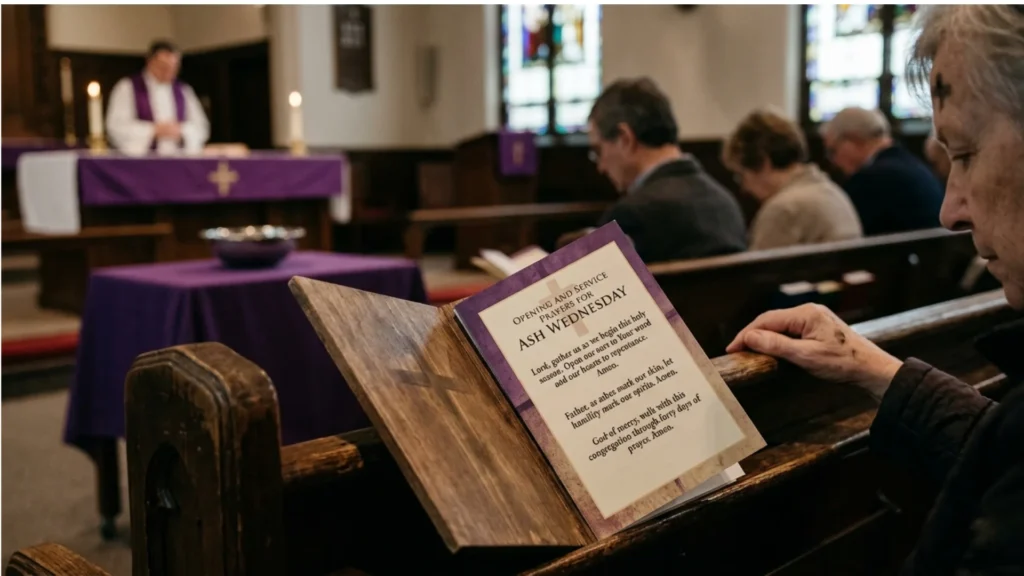 Opening and Service Prayers for Ash Wednesday