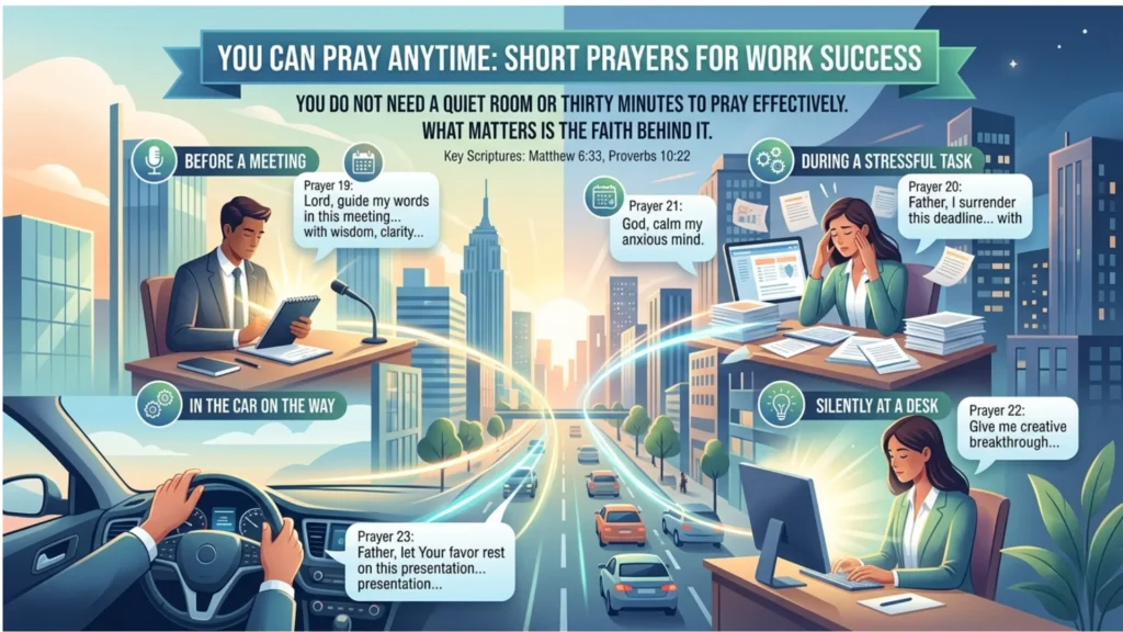 Short Prayers for Work Success You Can Pray Anytime