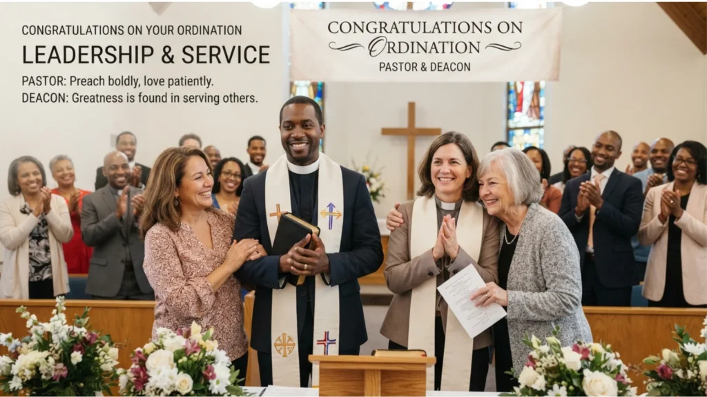 Congratulations Messages for Pastor and Deacon Ordination