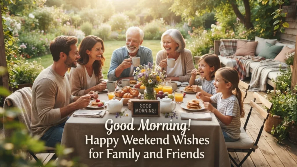 Good Morning Happy Weekend Wishes for Family and Friends
