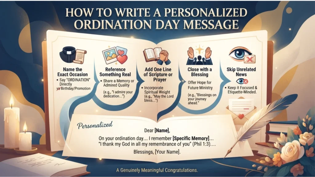 How to Write a Personalized Ordination Day Message