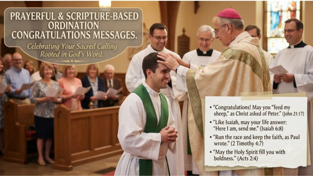 Prayerful & Scripture-Based Ordination Congratulations Messages