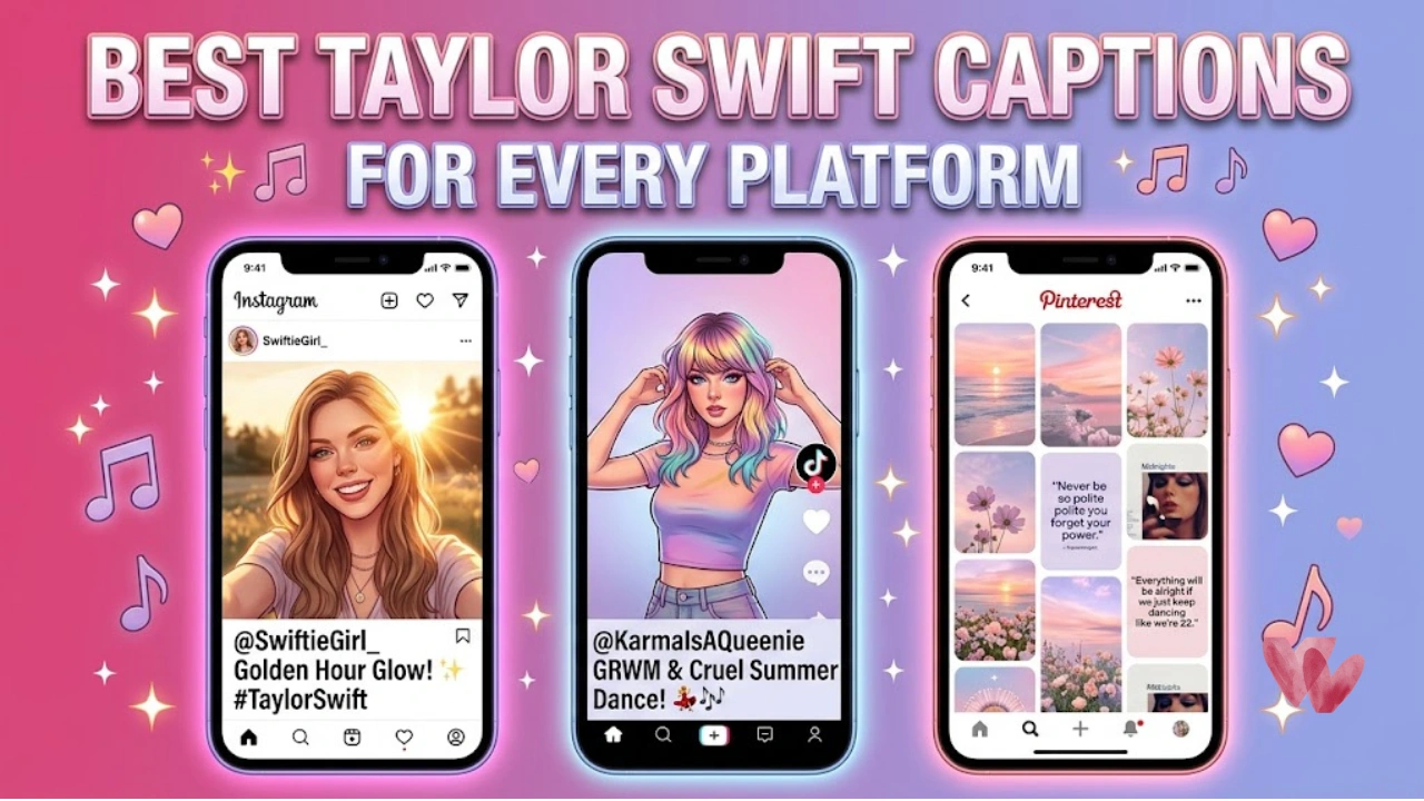 Best Taylor Swift Lyrics Quotes for Instagram, TikTok & Pinterest
