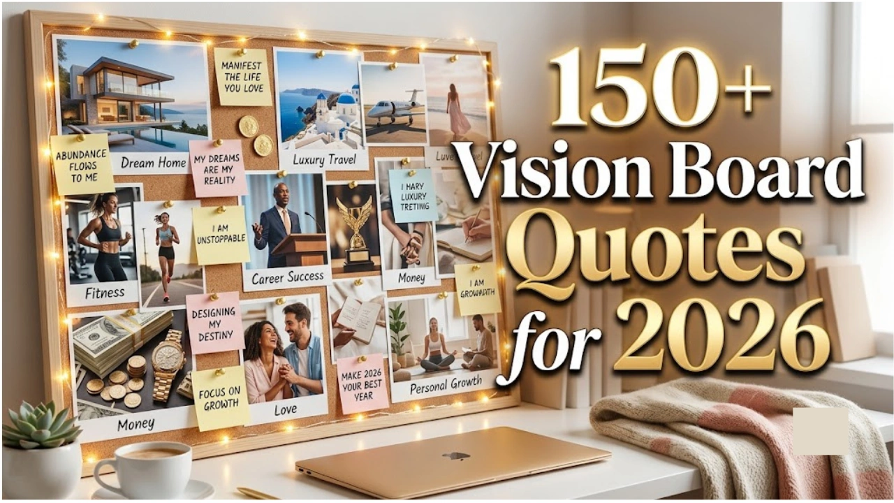 150+ Best Vision Board Quotes to Manifest Your Dream Life (2026)